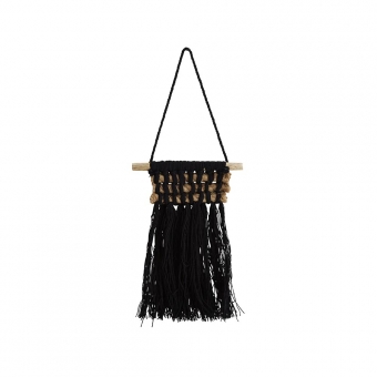 Décoration murale en macramé - Noir Madam Stoltz