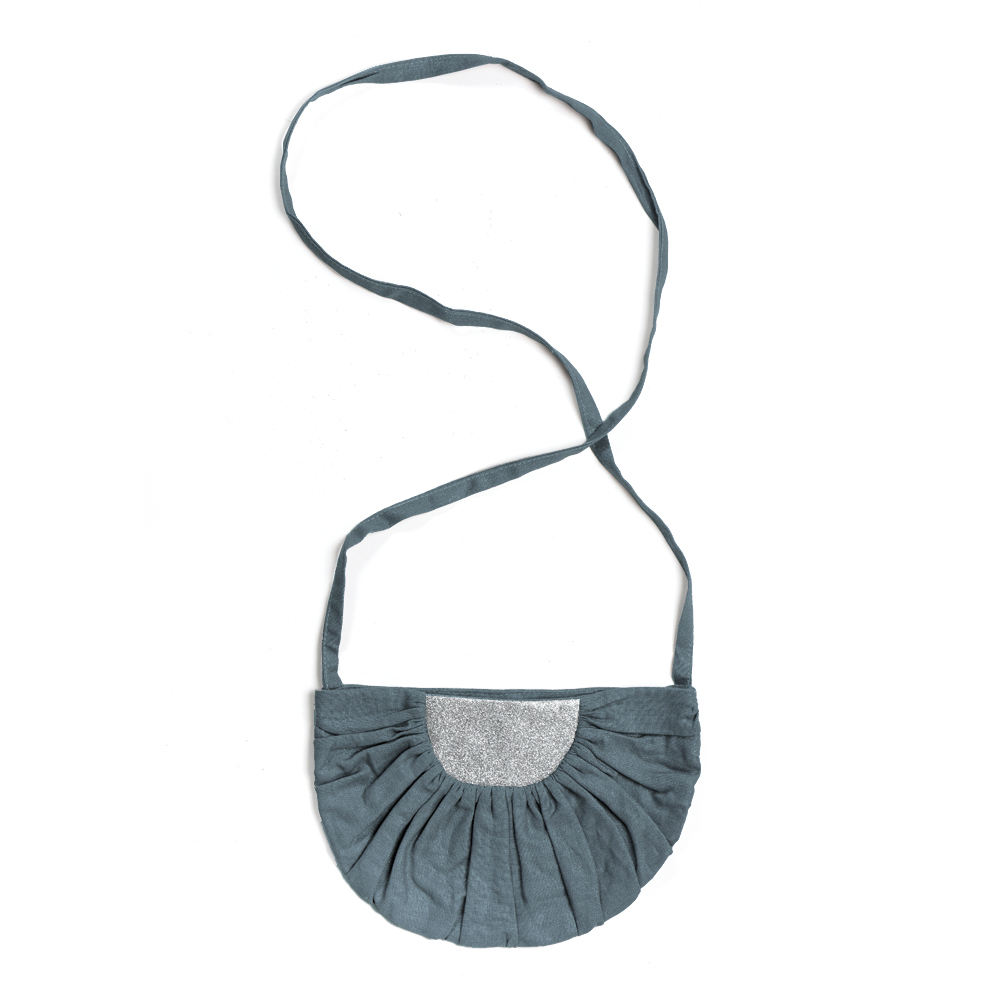 Sac Lune M - Bleu canard/Argent - Mouche Paris