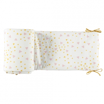 Tour De Lit Constantinople Confettis Rose Jaune Odinoz Pour Tour De Lit Constantinople Confettis Rose Jaune