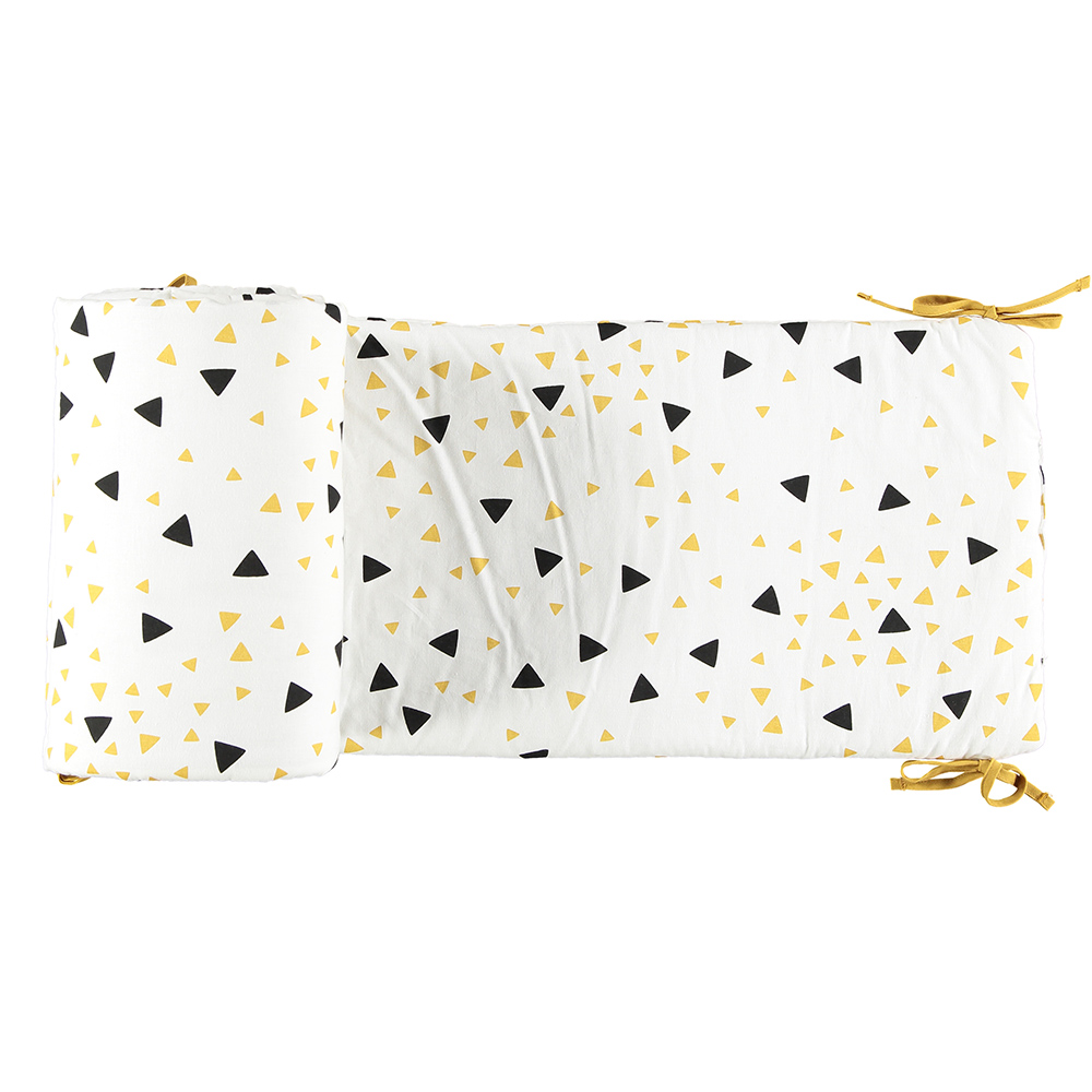 Tour De Lit Constantinople Confettis Noir Jaune Odinoz Pour Tour De Lit Constantinople Confettis Noir Jaune Odinoz Pour Chambre Enfant Les Enfants Du Design