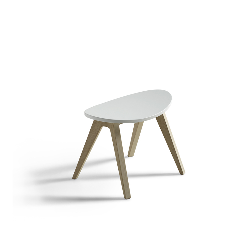 Tabouret enfant PingPong - Blanc/Chêne - Oliver Furniture