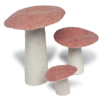Champignon en feutre - rose poudré Muskhane pour chambre ...