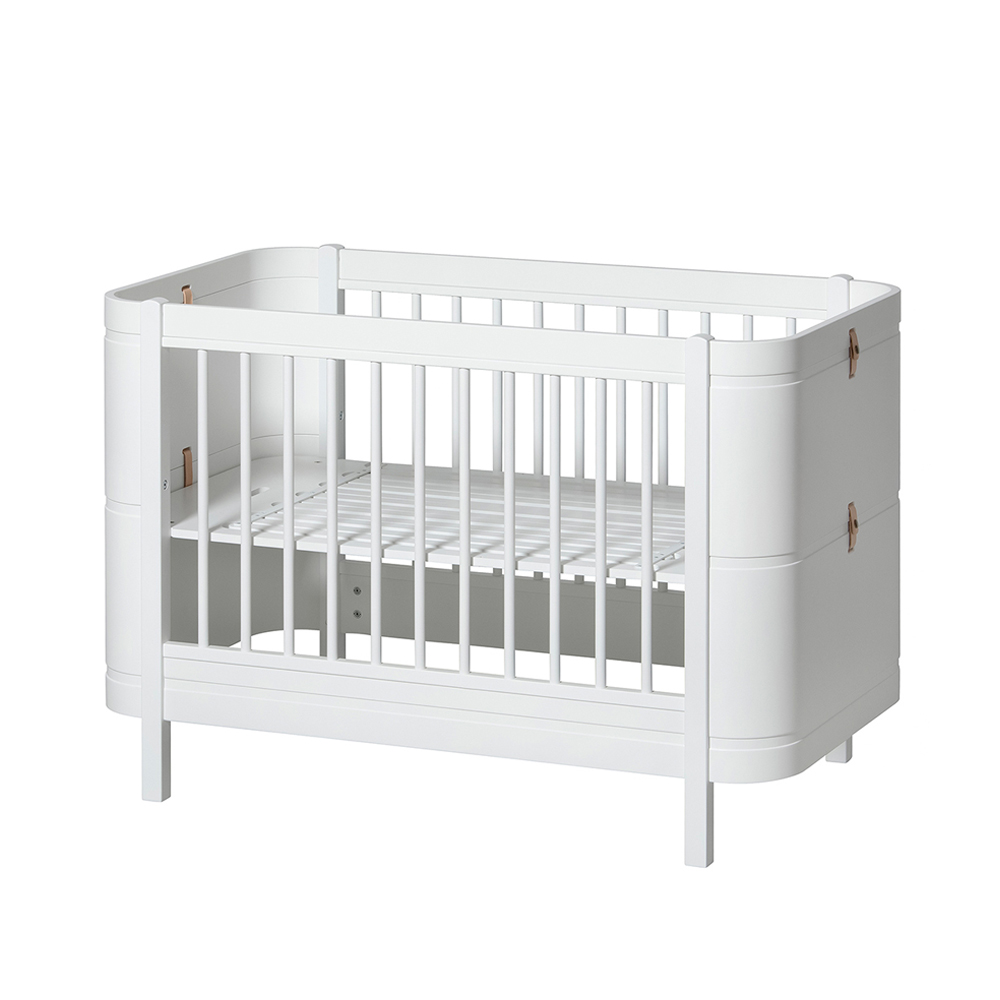 Lit bébé évolutif 5 en 1 Mini+ Wood - Blanc - Oliver Furniture