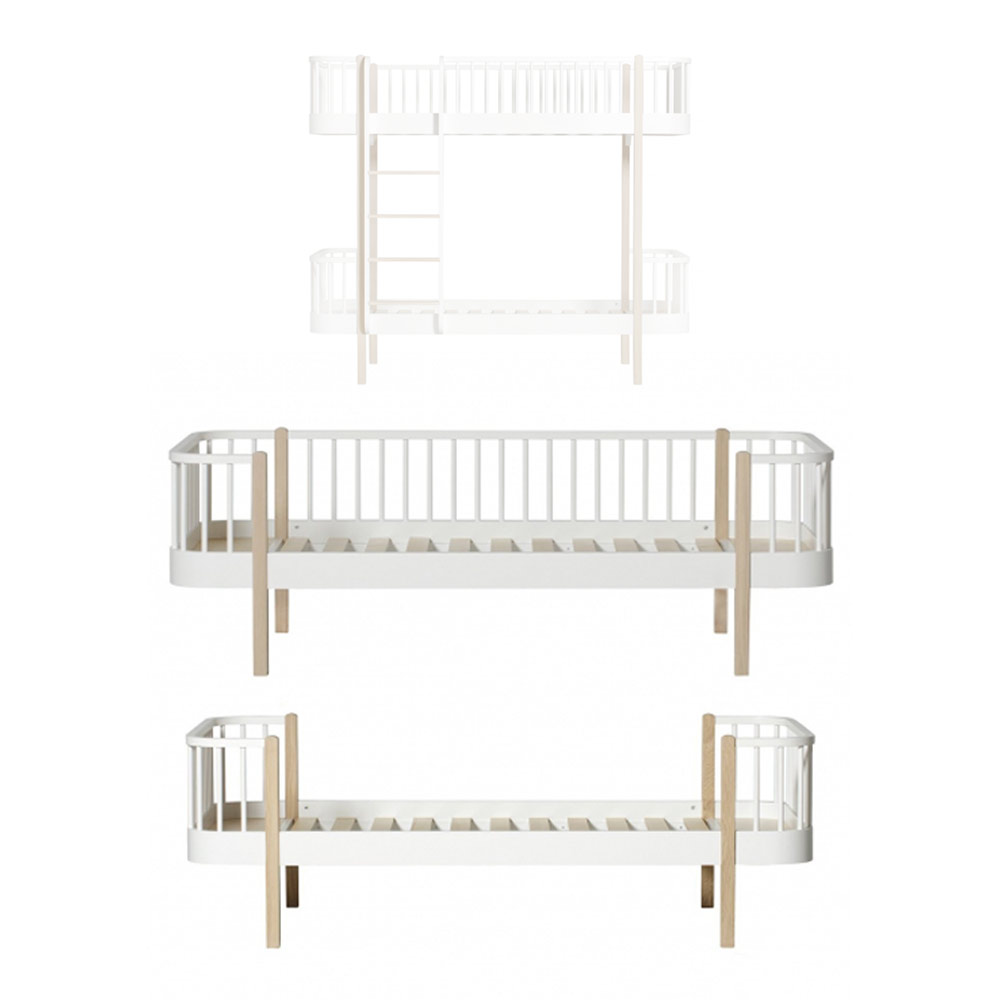 Kit de conversion Wood Lit superposé vers Lit banquette et Lit simple - Oliver Furniture
