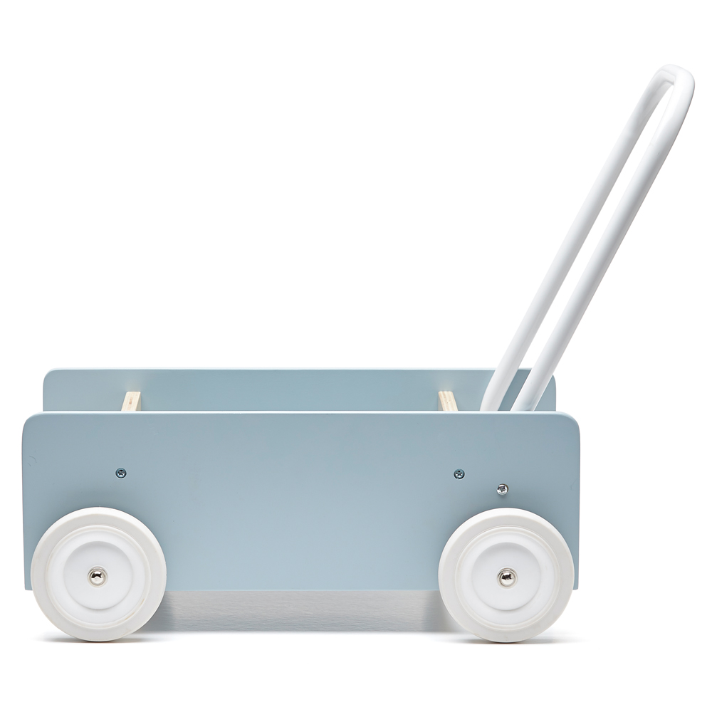 Chariot poussette en bois - Bleu gris Kid's Concept
