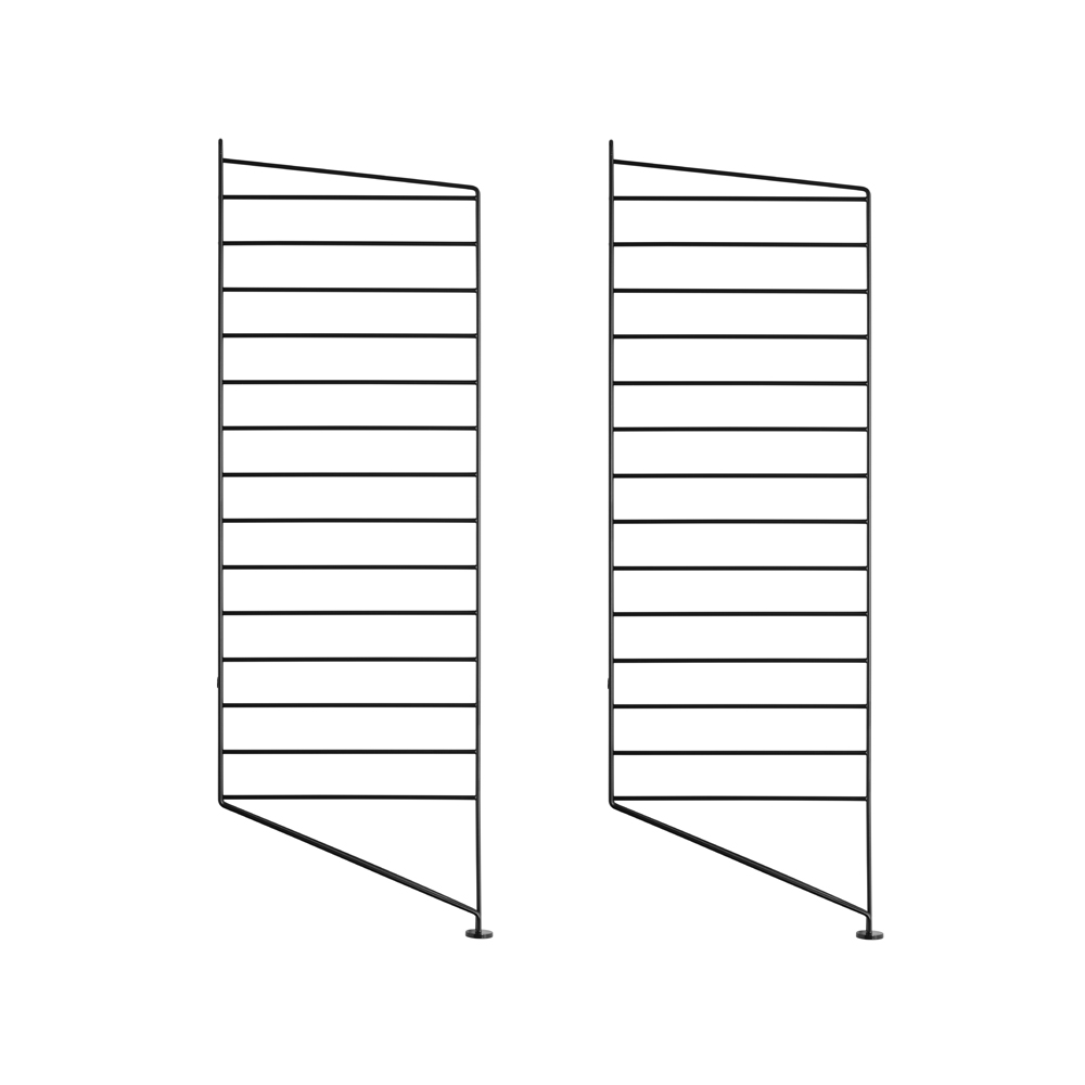 Pack 2 portants muraux au sol 115 x 30 cm - Noir - String Furniture