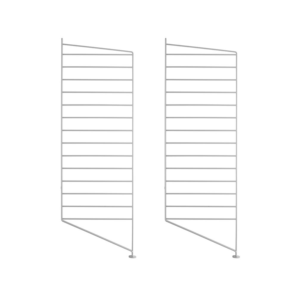 Pack 2 portants muraux au sol 115 x 30 cm - Gris - String Furniture
