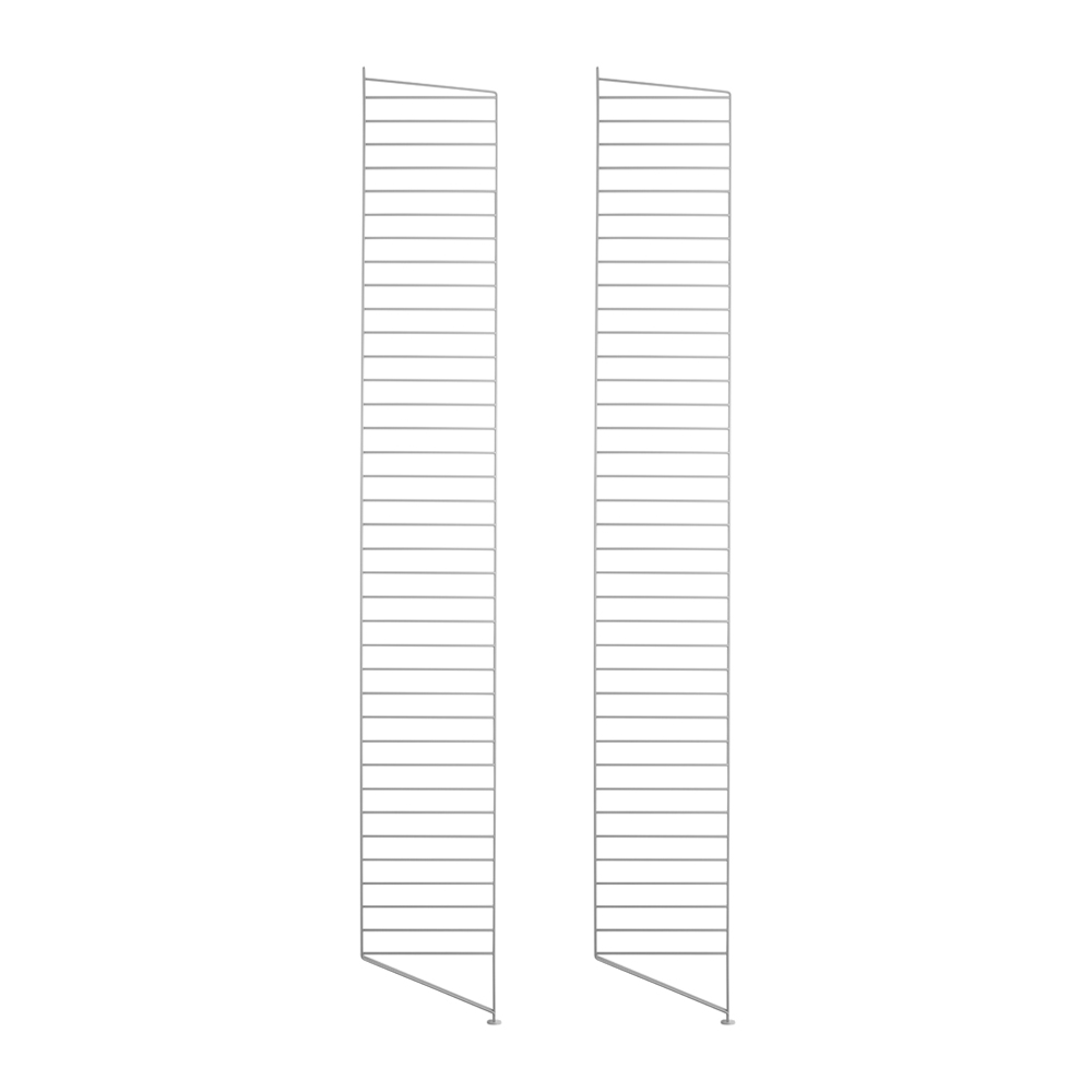 Pack 2 portants muraux au sol 200 x 30 cm - Gris - String Furniture