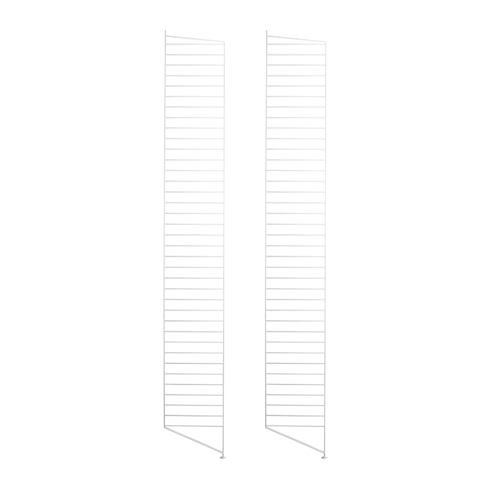 Pack 2 portants muraux au sol 200 x 30 cm - Blanc - String Furniture