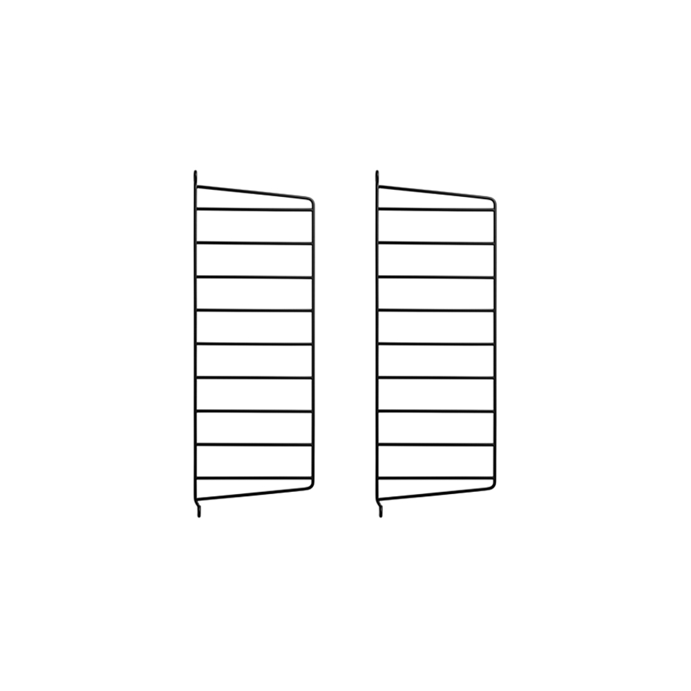 Pack 2 portants muraux 50 x 20 cm - Noir - String Furniture
