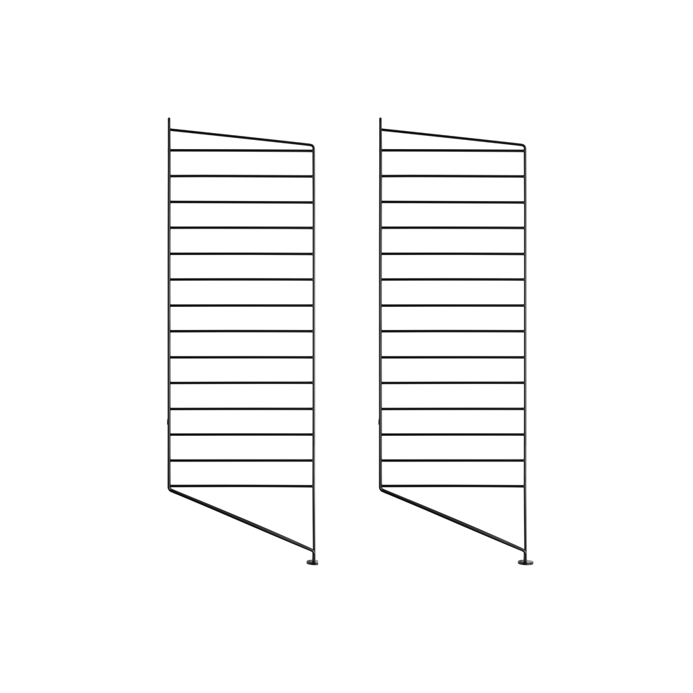 Pack 2 portants muraux au sol 85 x 30 cm - Noir - String Furniture