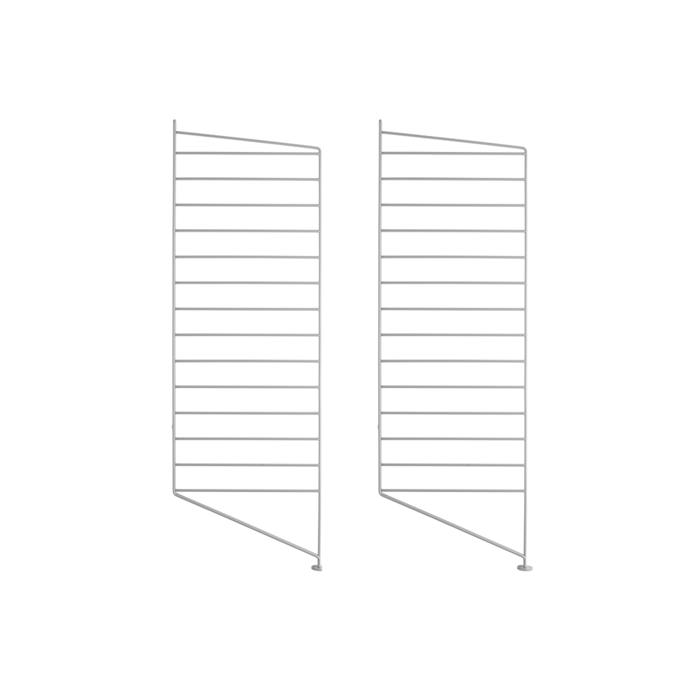 Pack 2 portants muraux au sol 85 x 30 cm - Gris - String Furniture