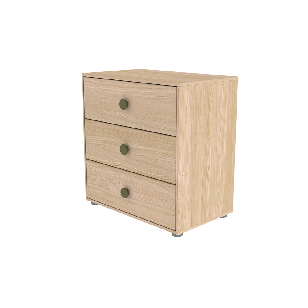 Commode 3 tiroirs Popsicle - Chêne/Kiwi Flexa Popsicle