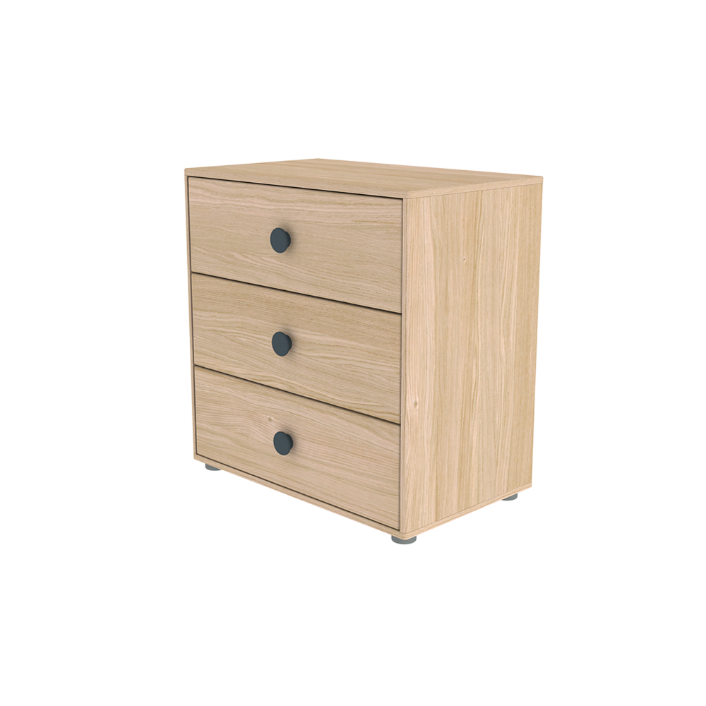Commode 3 tiroirs Popsicle - Chêne/Blueberry Flexa Popsicle