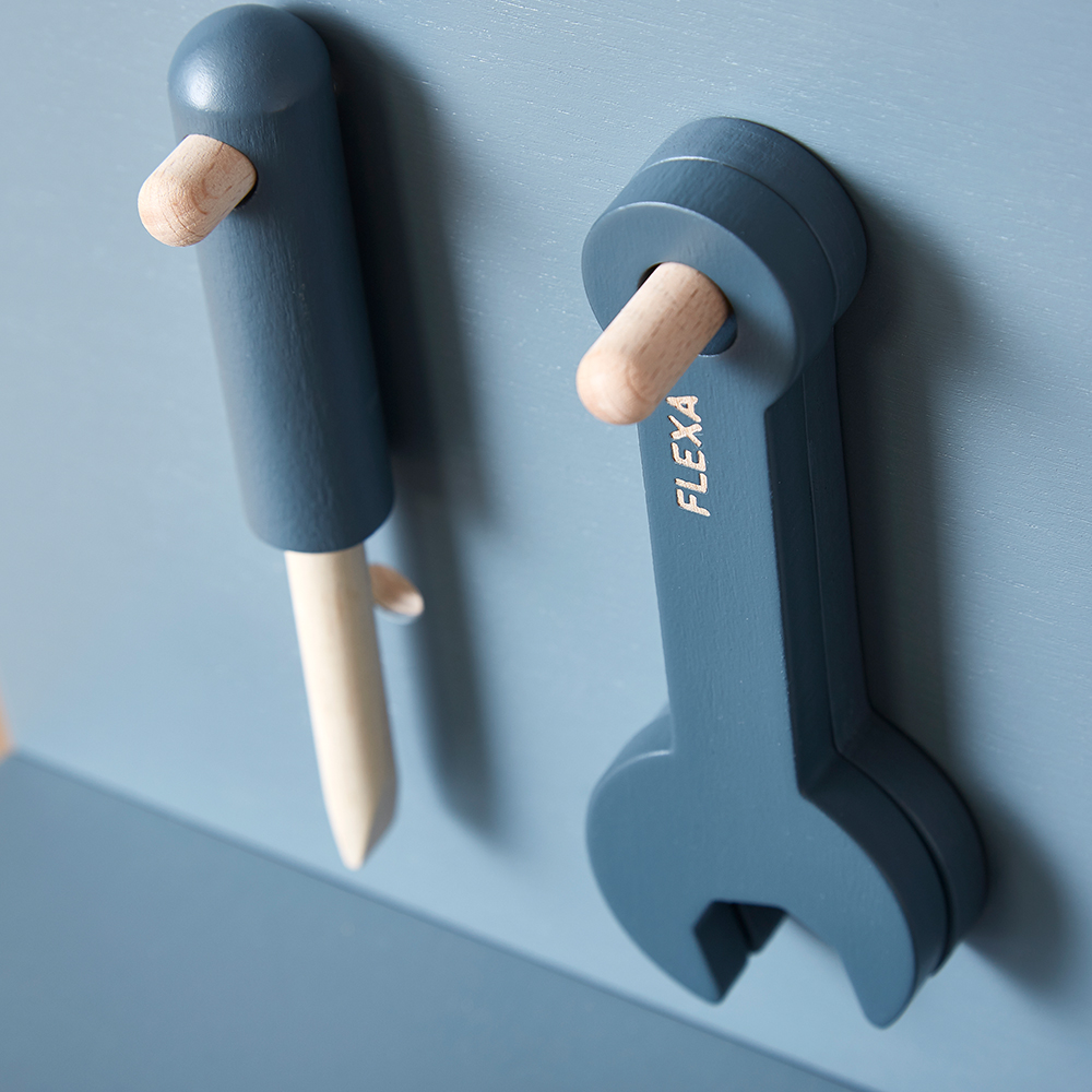 Set d'outils pour établi - Bleu foncé - Flexa Play