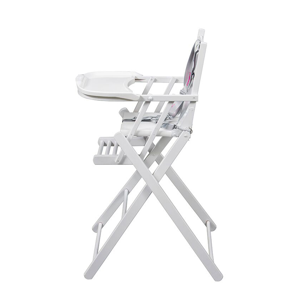 Chaise haute extra pliante Sarah - Laqué blanc - Combelle