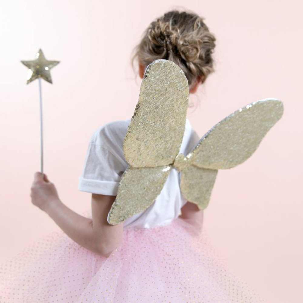 Ailes de Fée Sequins - Or - Mimi et Lula
