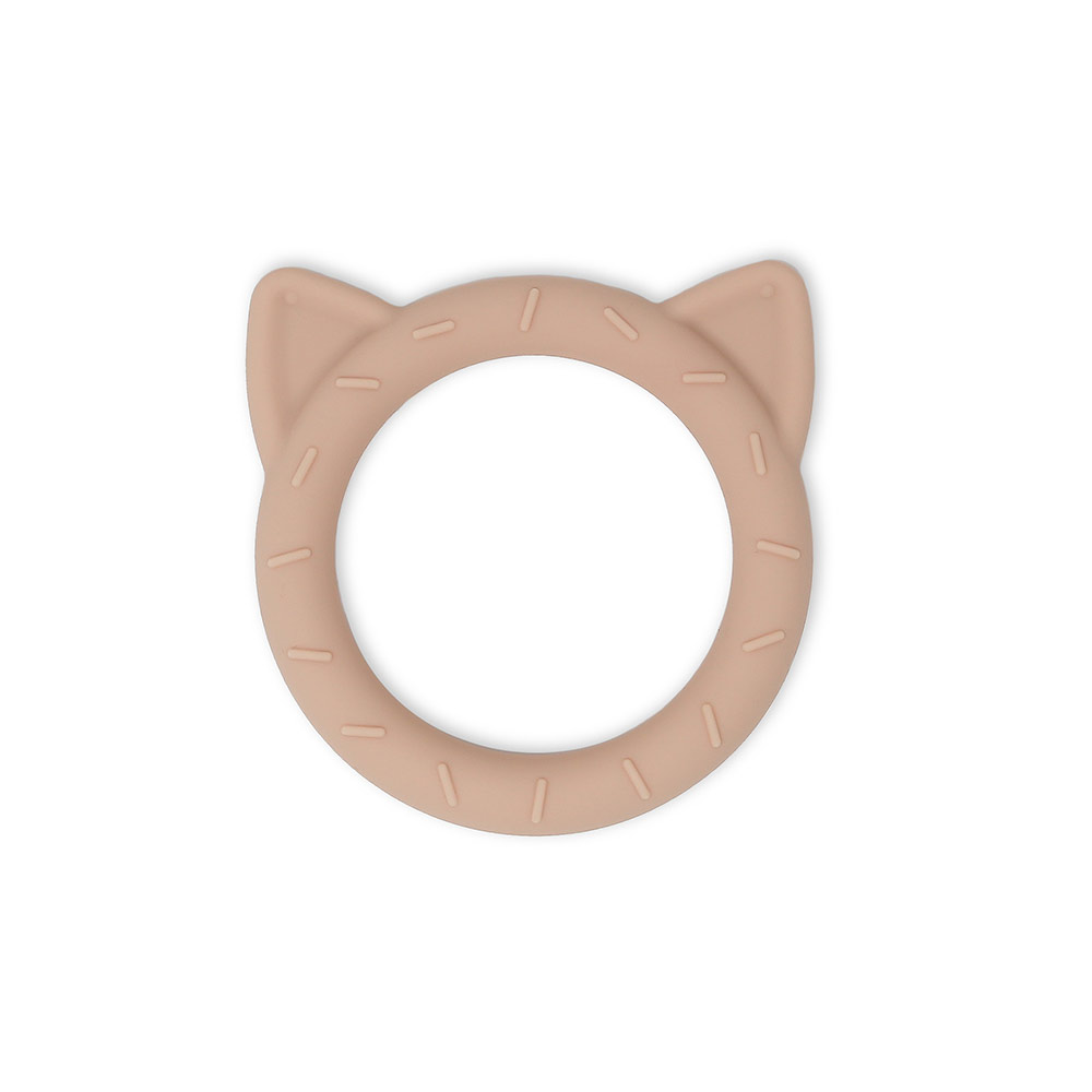 Anneaux de dentition Chat - Rose poudré - Mushie