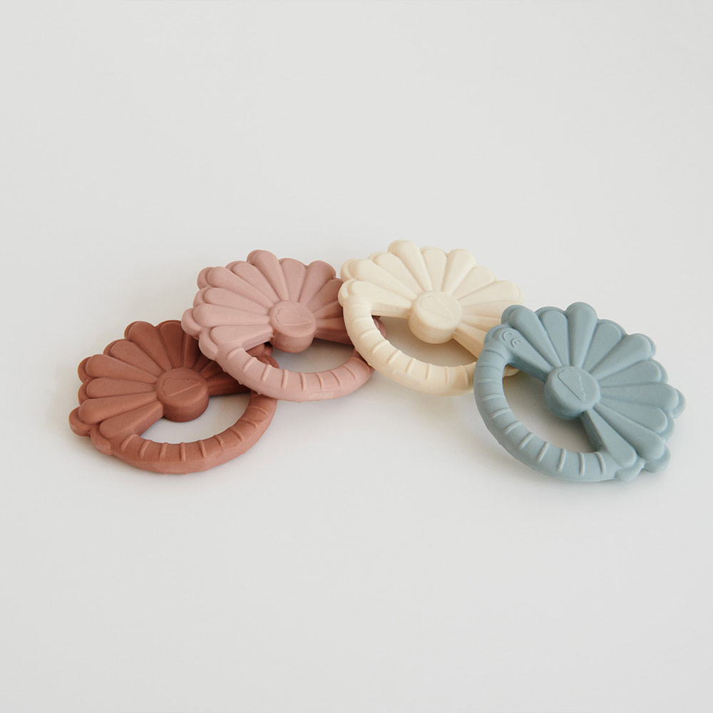 Anneau de Dentition Fleur - Bleu pétrole - Cam Cam