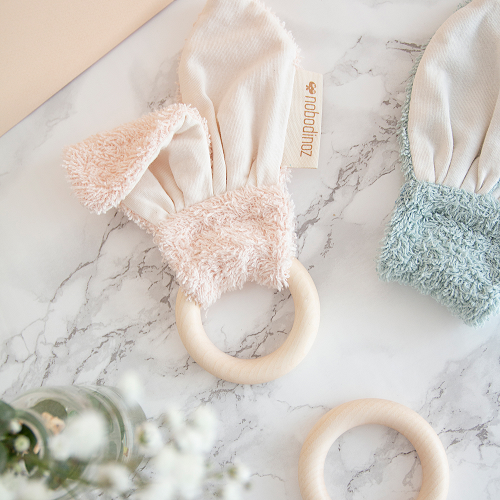 Anneau de dentition lapin So Cute - Rose pâle Nobodinoz