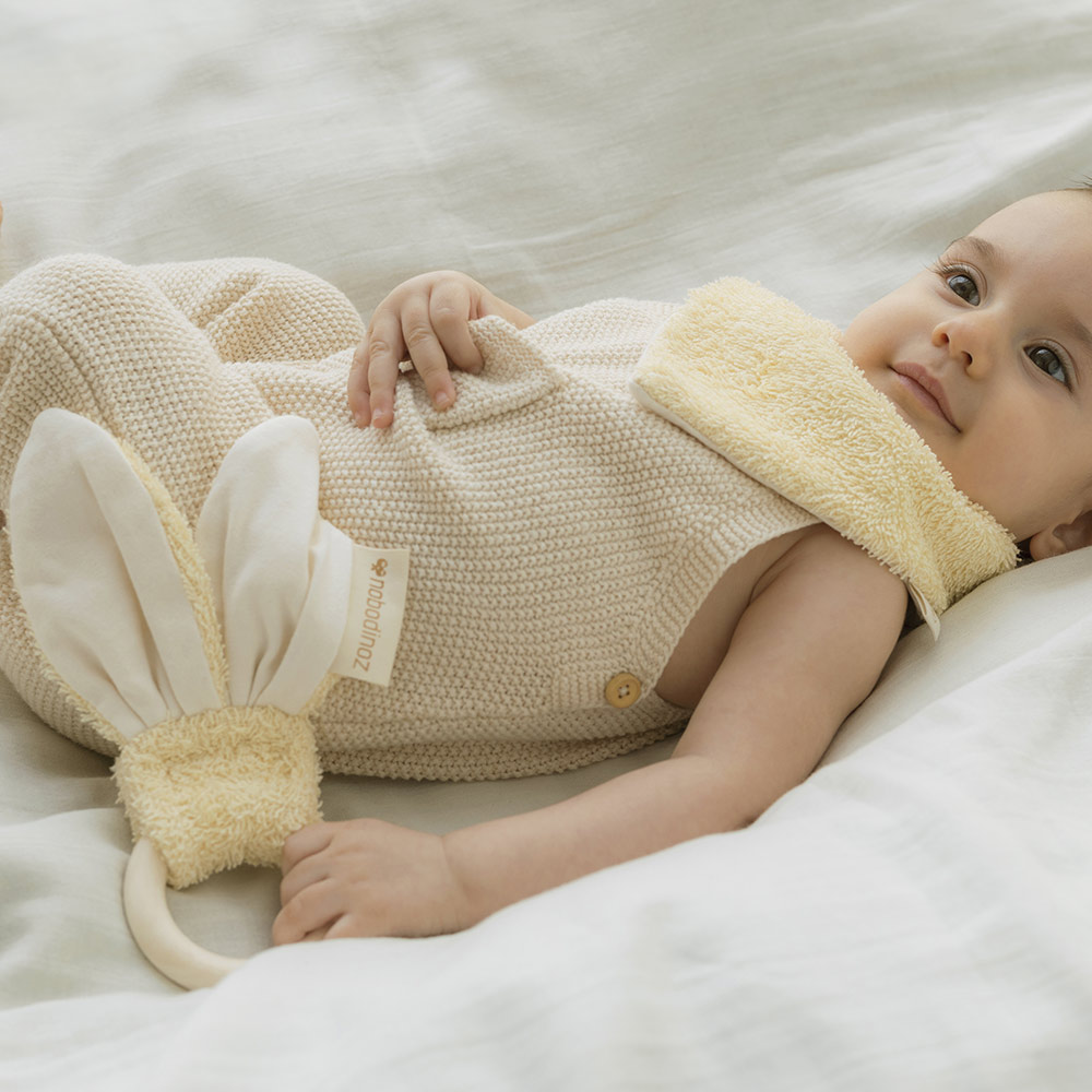 Anneau de dentition Lapin So Cute - Vanille - Nobodinoz