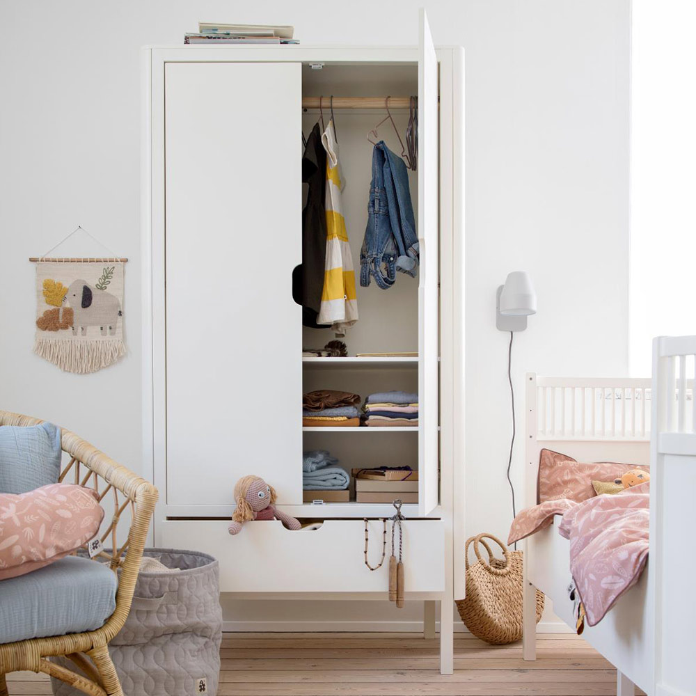 Armoire 2 portes - Blanc Sebra