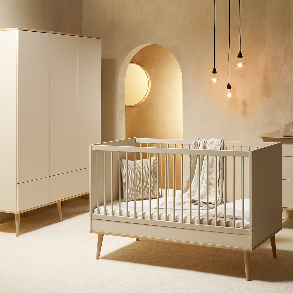 Armoire 3 portes Flow XL - Argile / Chêne Quax