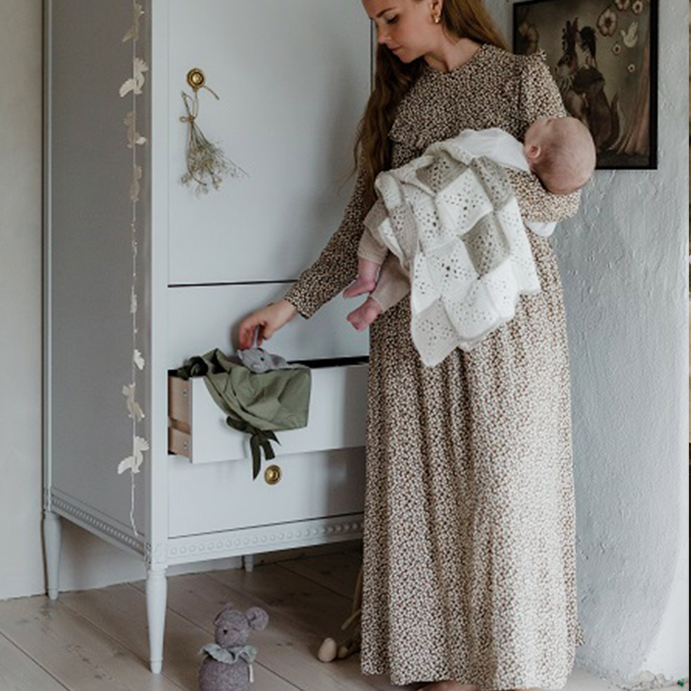 Armoire 1 porte - Blanc Gustavienne