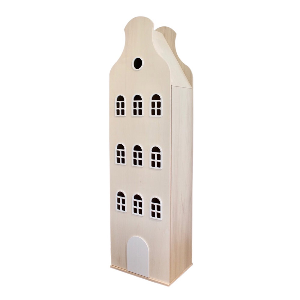 Armoire maison Amsterdam Cloche - Bois brut - Kast Van Een Huis