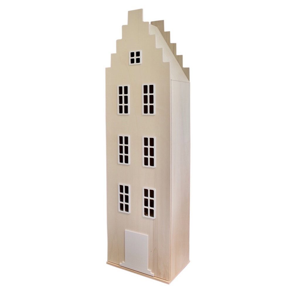 Armoire maison Amsterdam Escalier - Bois brut - Kast Van Een Huis