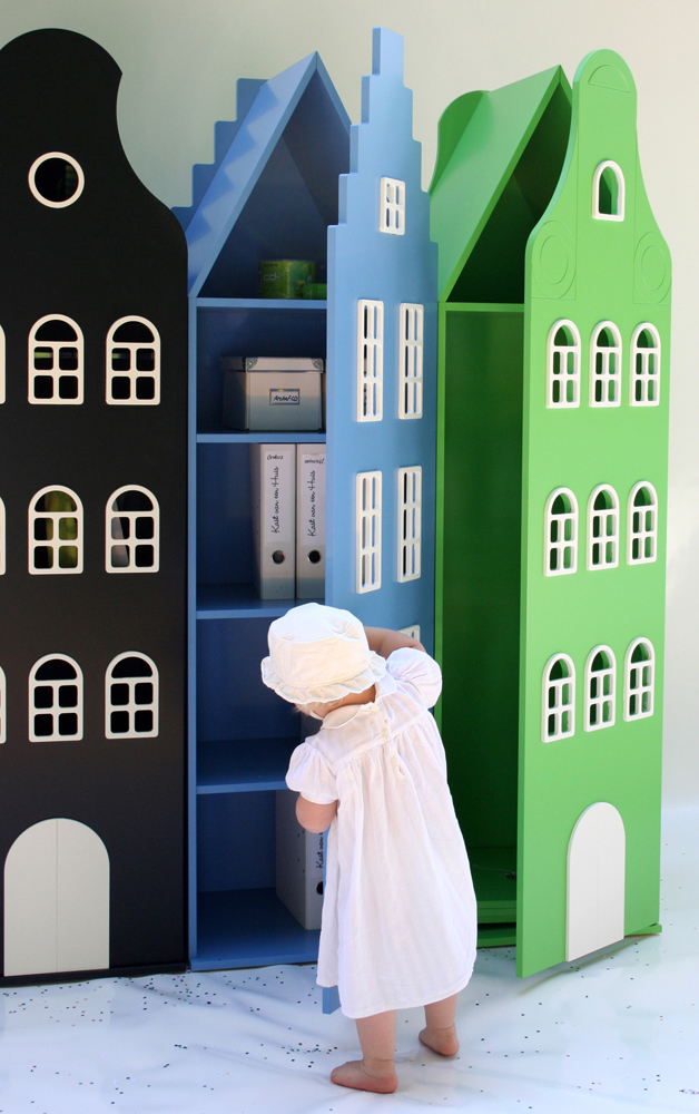 Armoire maison Amsterdam cloche - Bleu nuit Kast Van Een Huis