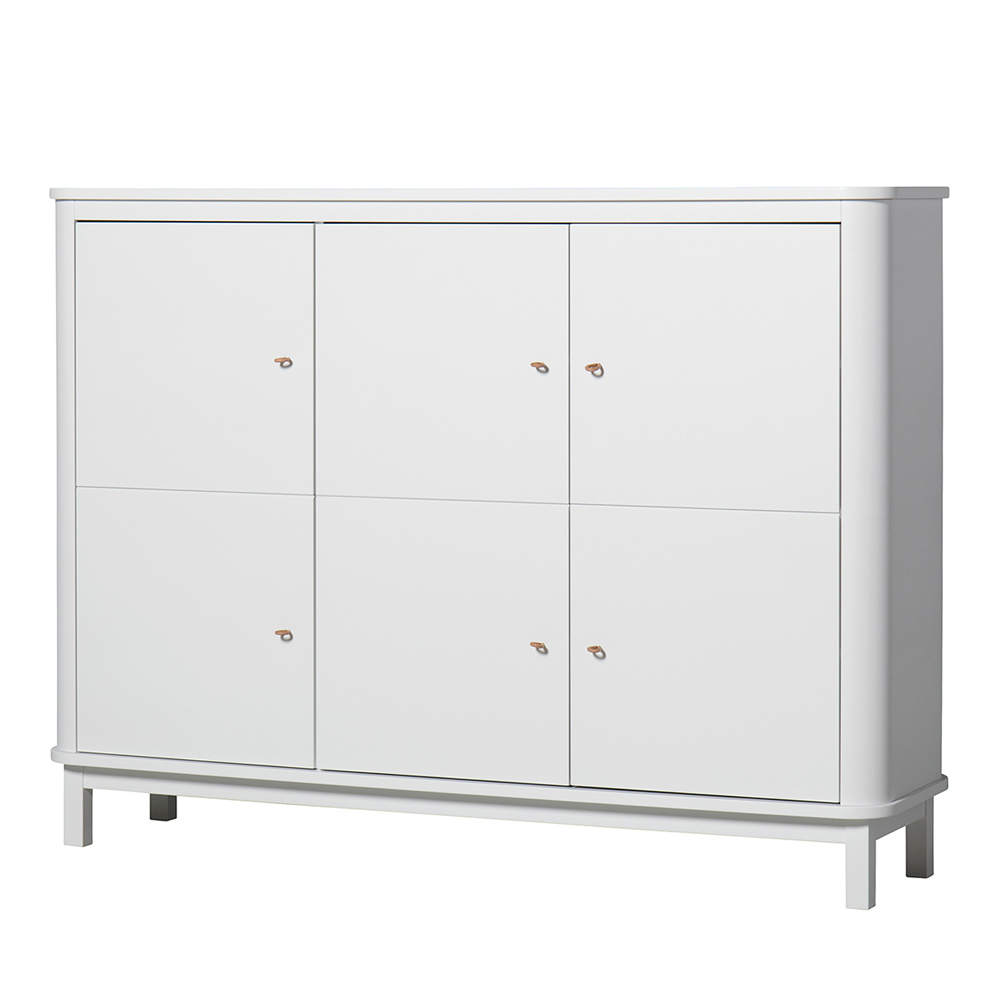 Armoire multi-rangement Wood - Blanc - Oliver Furniture