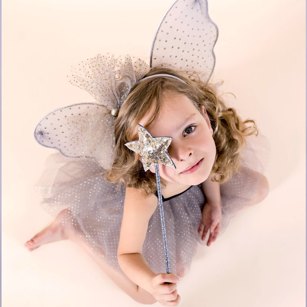 Baguette à paillettes et sequins - Or - Mimi et Lula