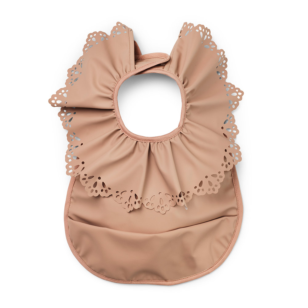 Bavoir Dentelle - Vieux rose - Elodie Details