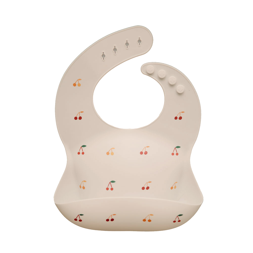 Bavoir en Silicone Cerises - Mushie