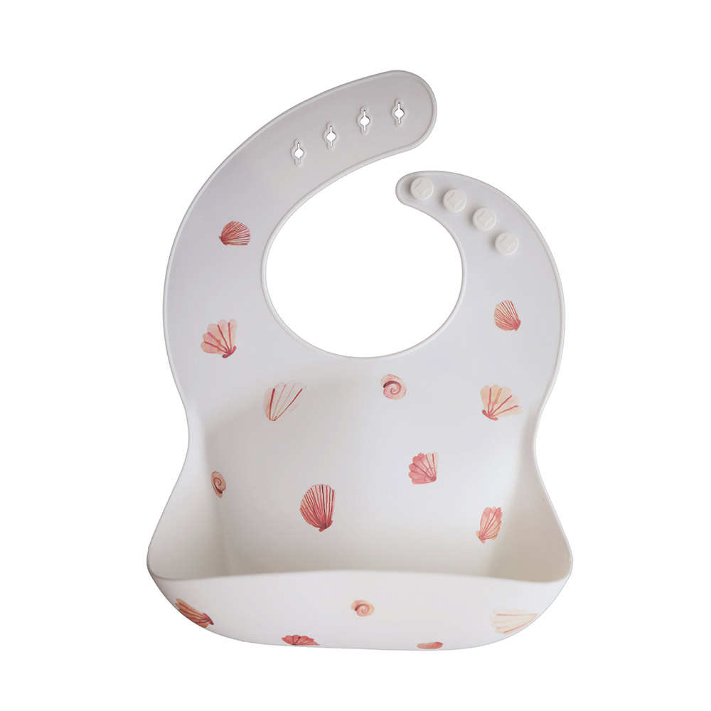Bavoir en Silicone Coquillages - Mushie