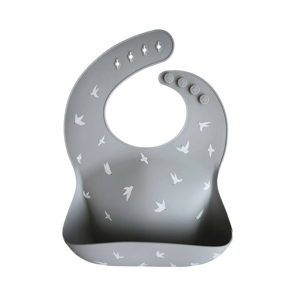 Bavoir en Silicone Mouettes - Mushie