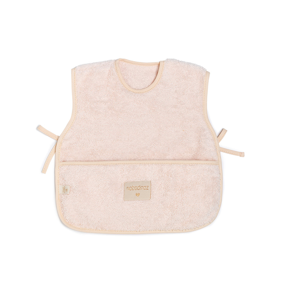 Bavoir Tablier So Cute - Rose pâle - Nobodinoz