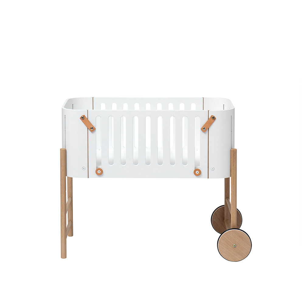 Berceau Cododo évolutif Wood - Blanc/Chêne - Oliver Furniture