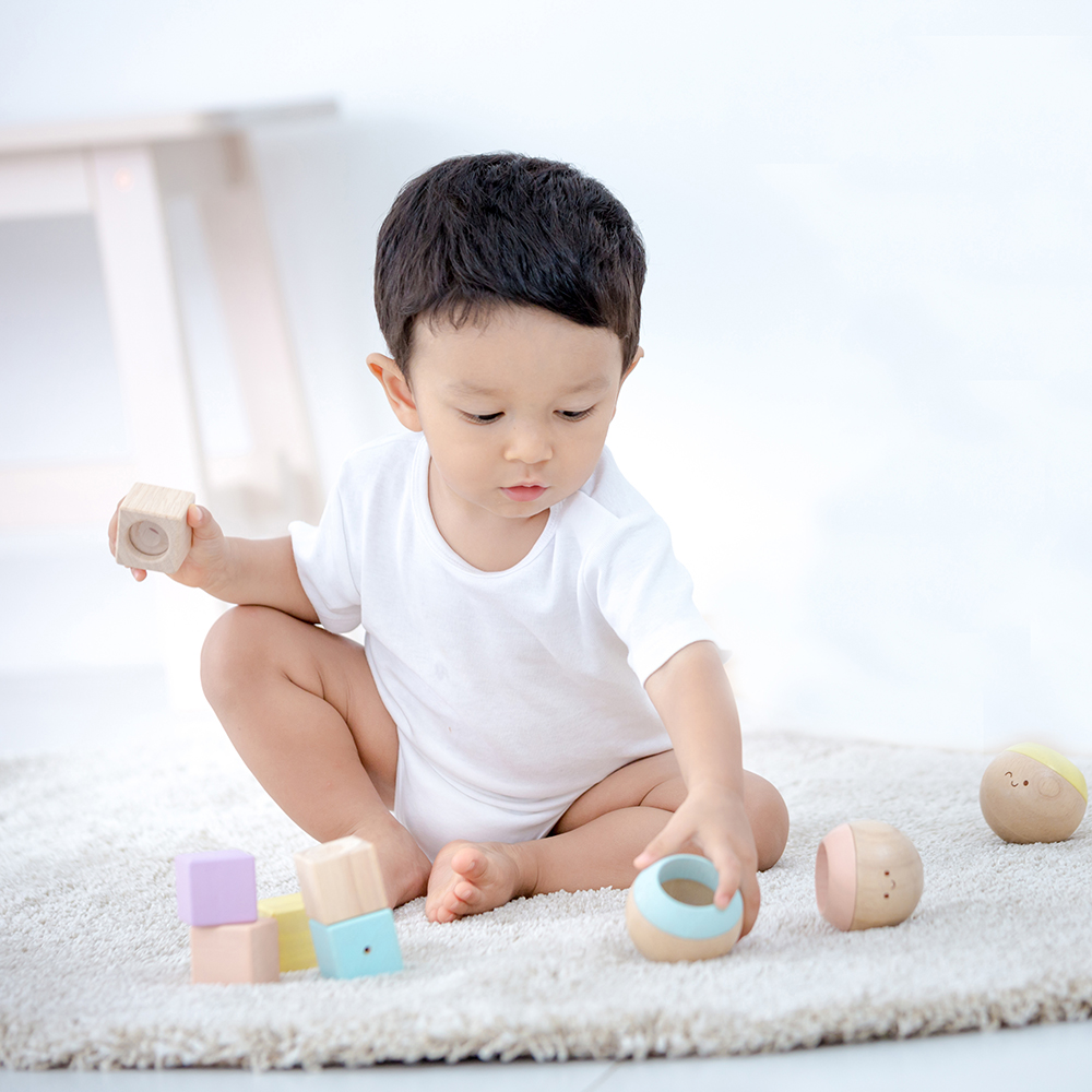 Blocs sensoriels pastel - Plan Toys