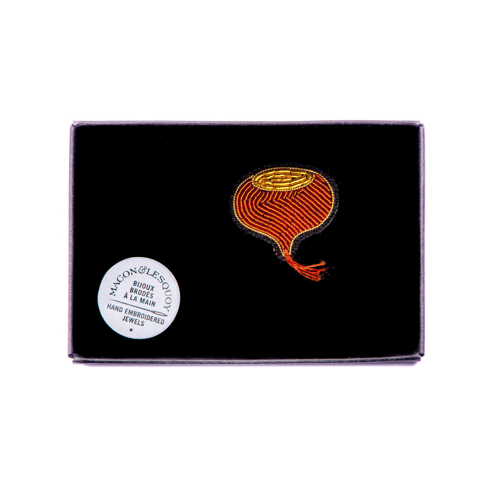 Broche Marron Chaud Macon et Lesquoy