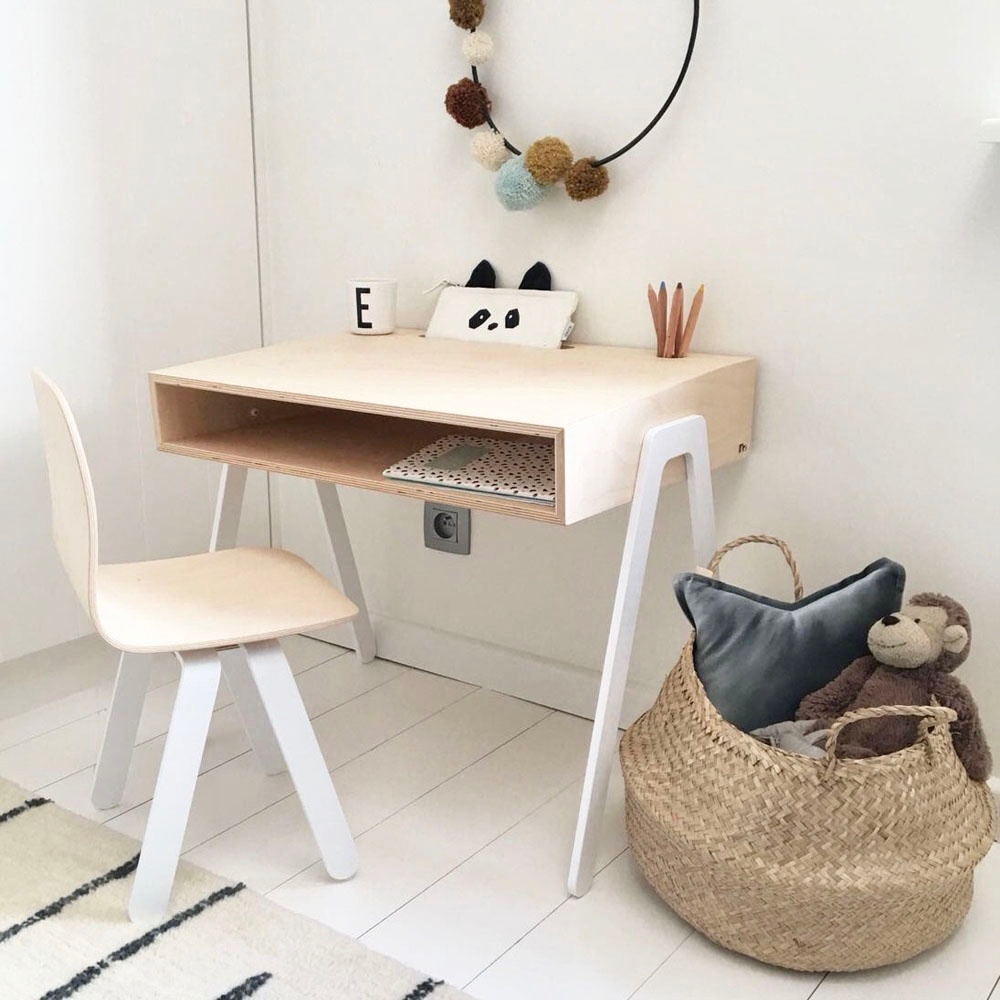 Bureau et chaise enfant 2-6 ans - Blanc In2wood