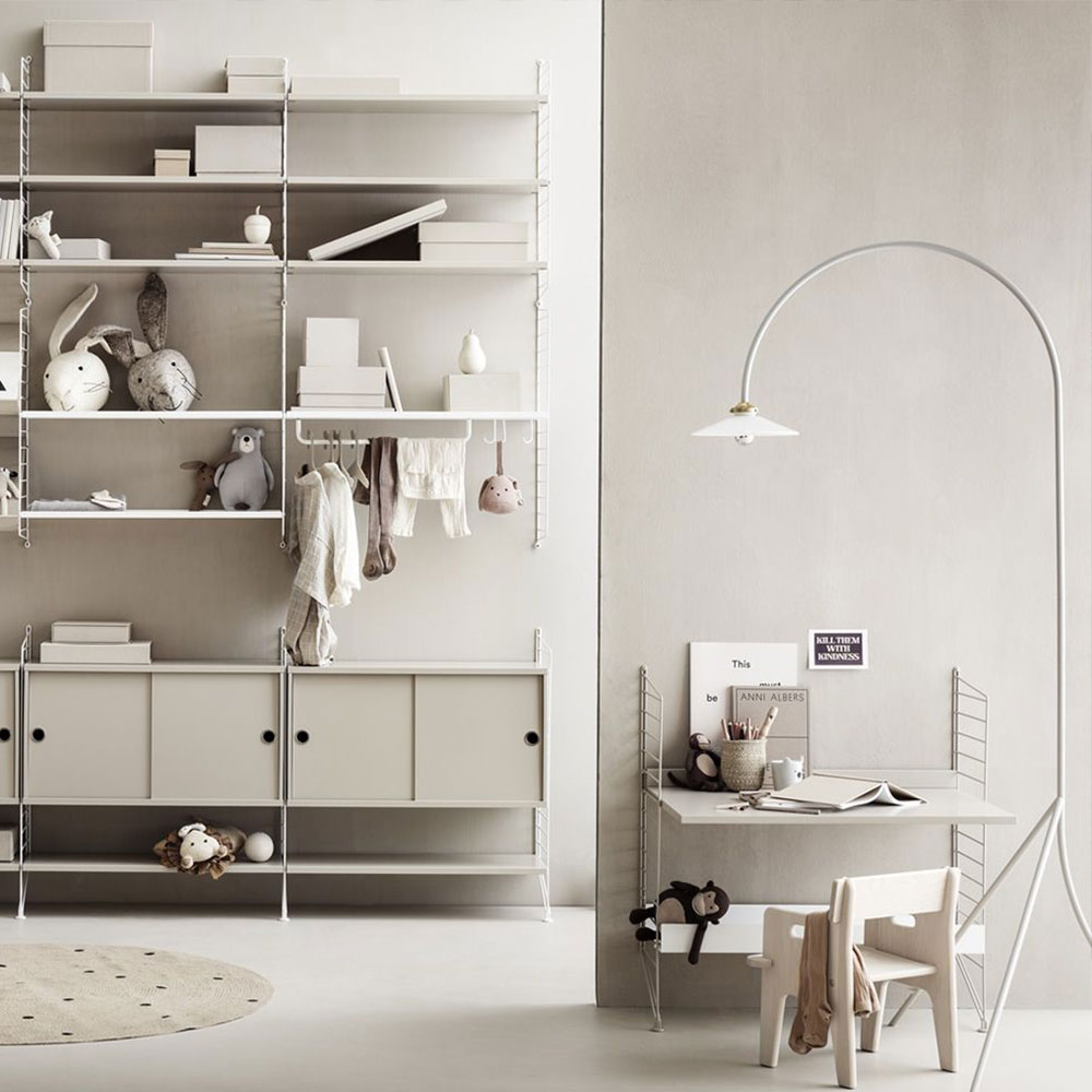 Bureau mural évolutif - Beige - String Furniture