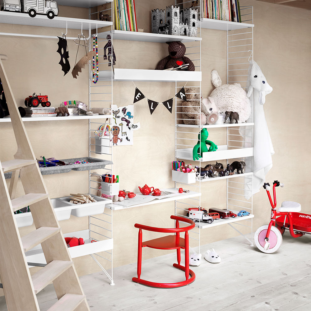 Bureau mural évolutif - Blanc - String Furniture