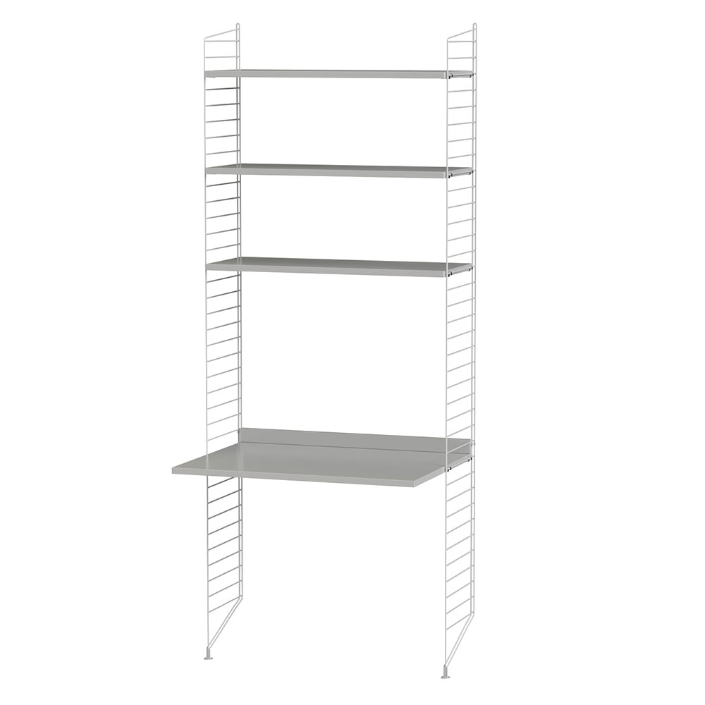 Bureau mural évolutif - Gris - String Furniture