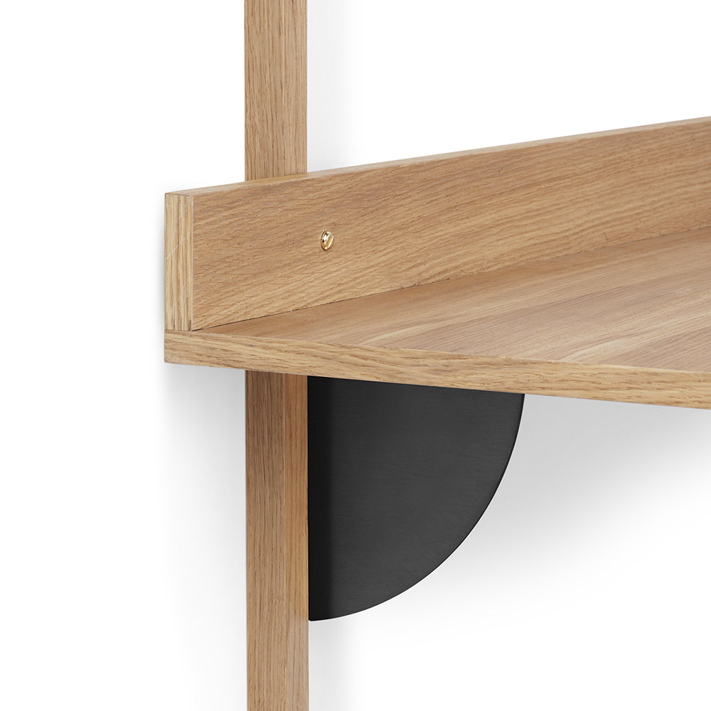 Bureau mural Sector - Chêne/Noir - Ferm Living