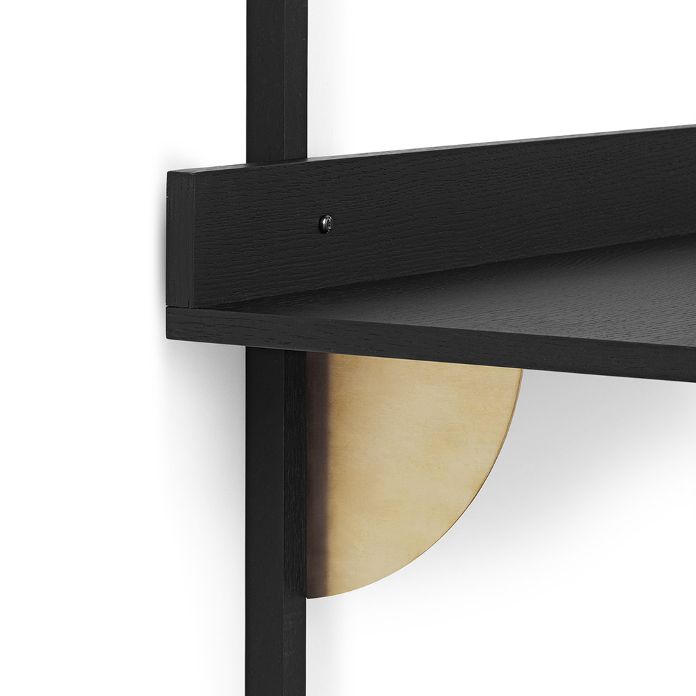 Bureau mural Sector - Noir/Laiton - Ferm Living