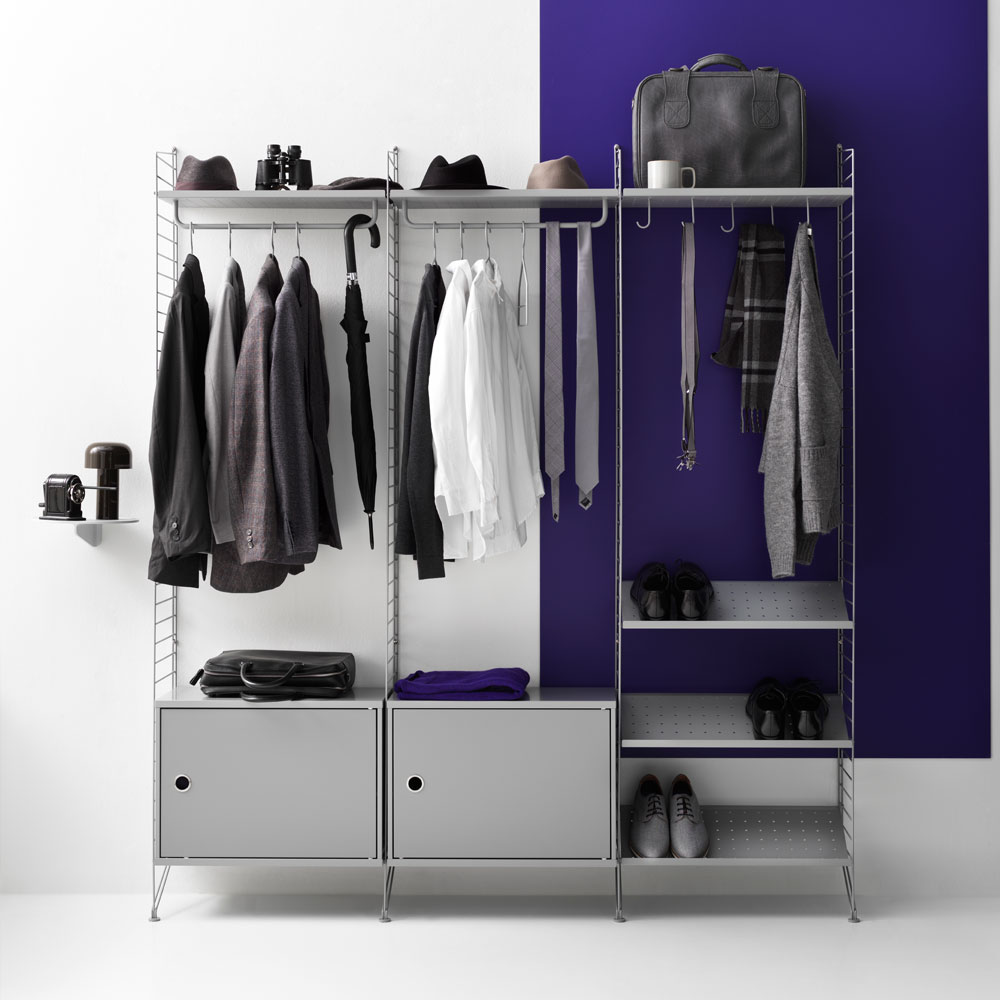 Caisson 1 porte 58 x 30 cm - Noir - String Furniture