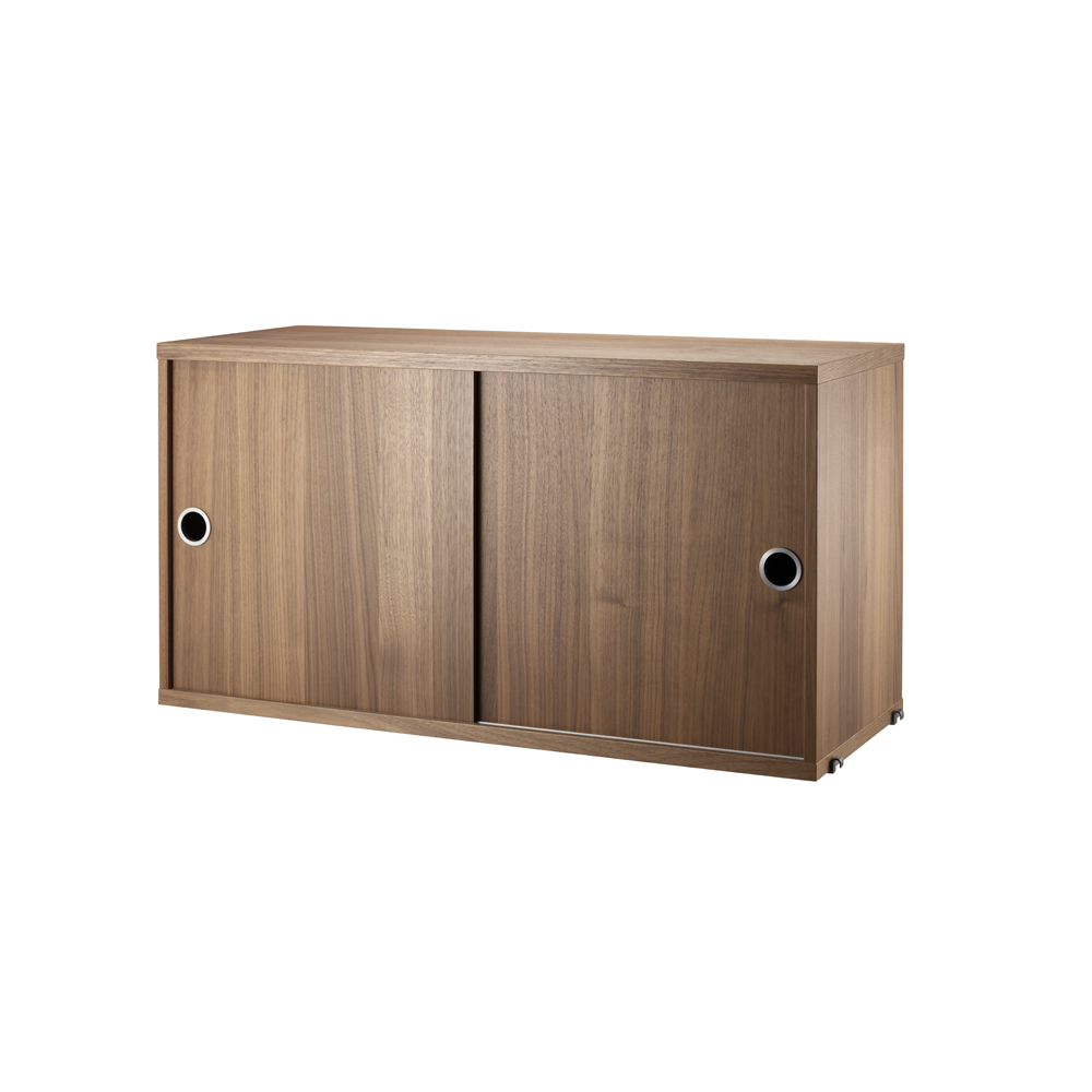 Caisson 2 portes coulissantes 78 cm - Noyer - String Furniture