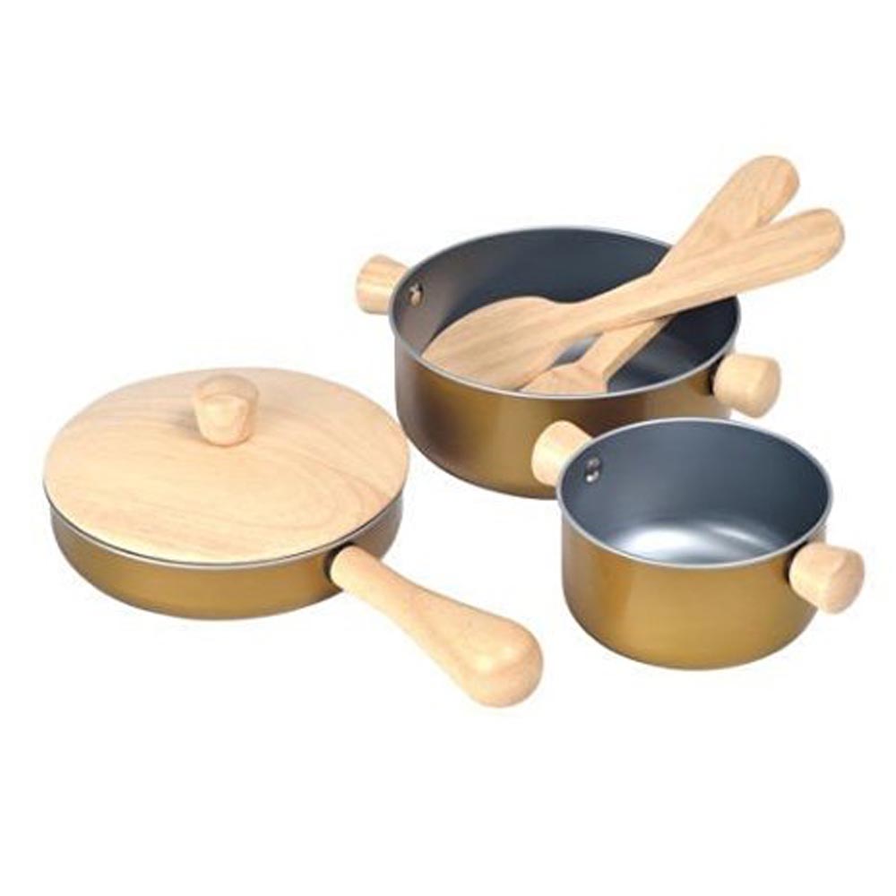 Casseroles et ustensiles de cuisine Plan Toys pour chambre enfant - Les Enfants du Design